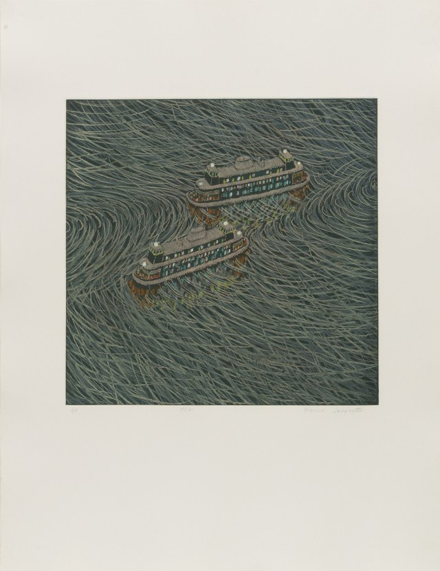 Two Ferries Passing