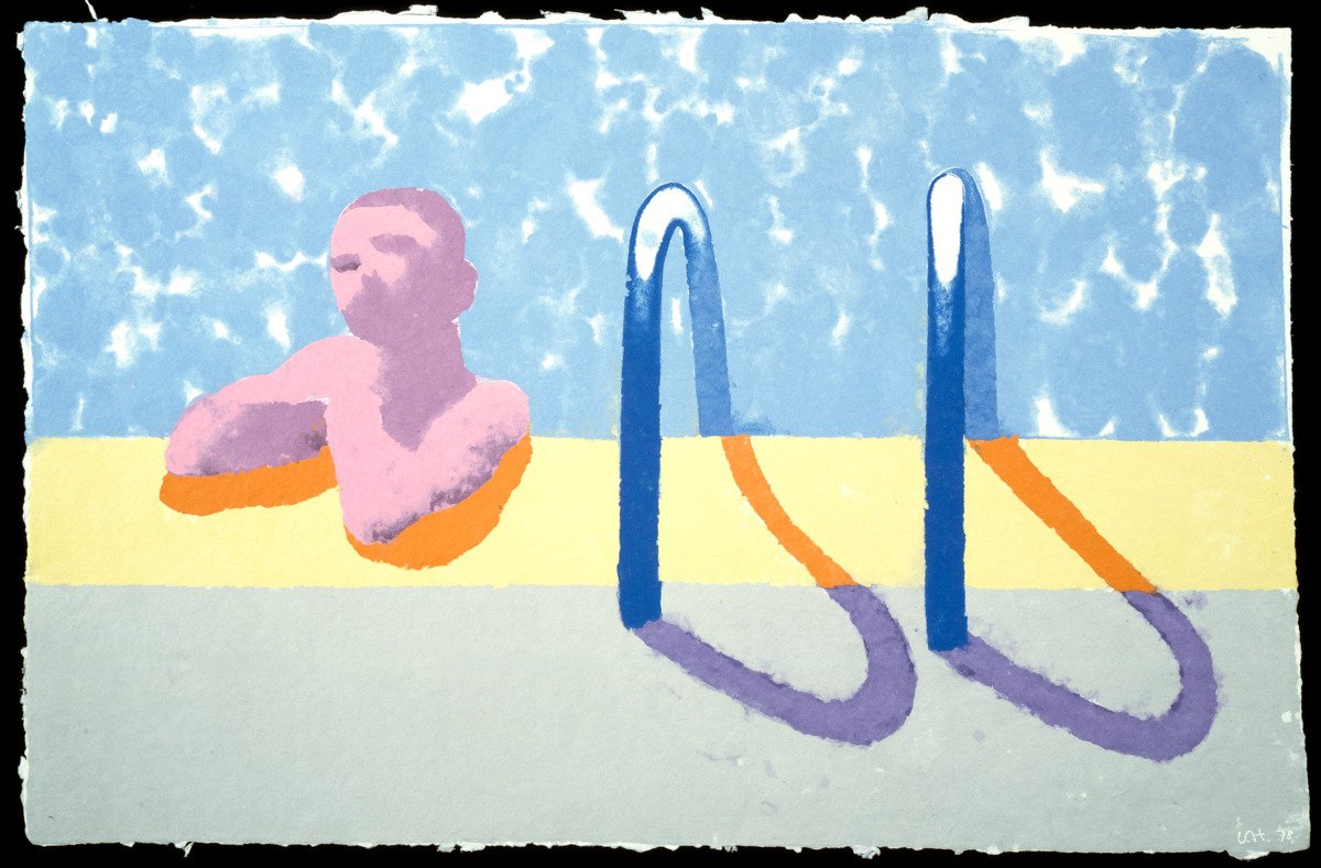 David Hockney, Gregory in the Pool (Paper Pool 4), 1978, courtesy of the Walker Art Center.