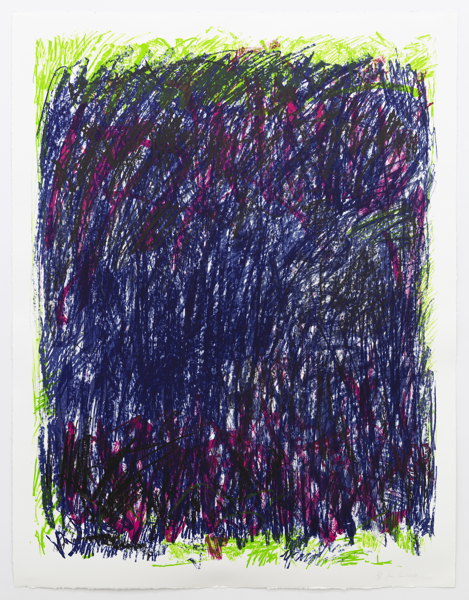 Joan Mitchell Bedford II, 1981 Lithograph Image Dimensions: 42 1/2 x 32 1/2 inches Edition of 70