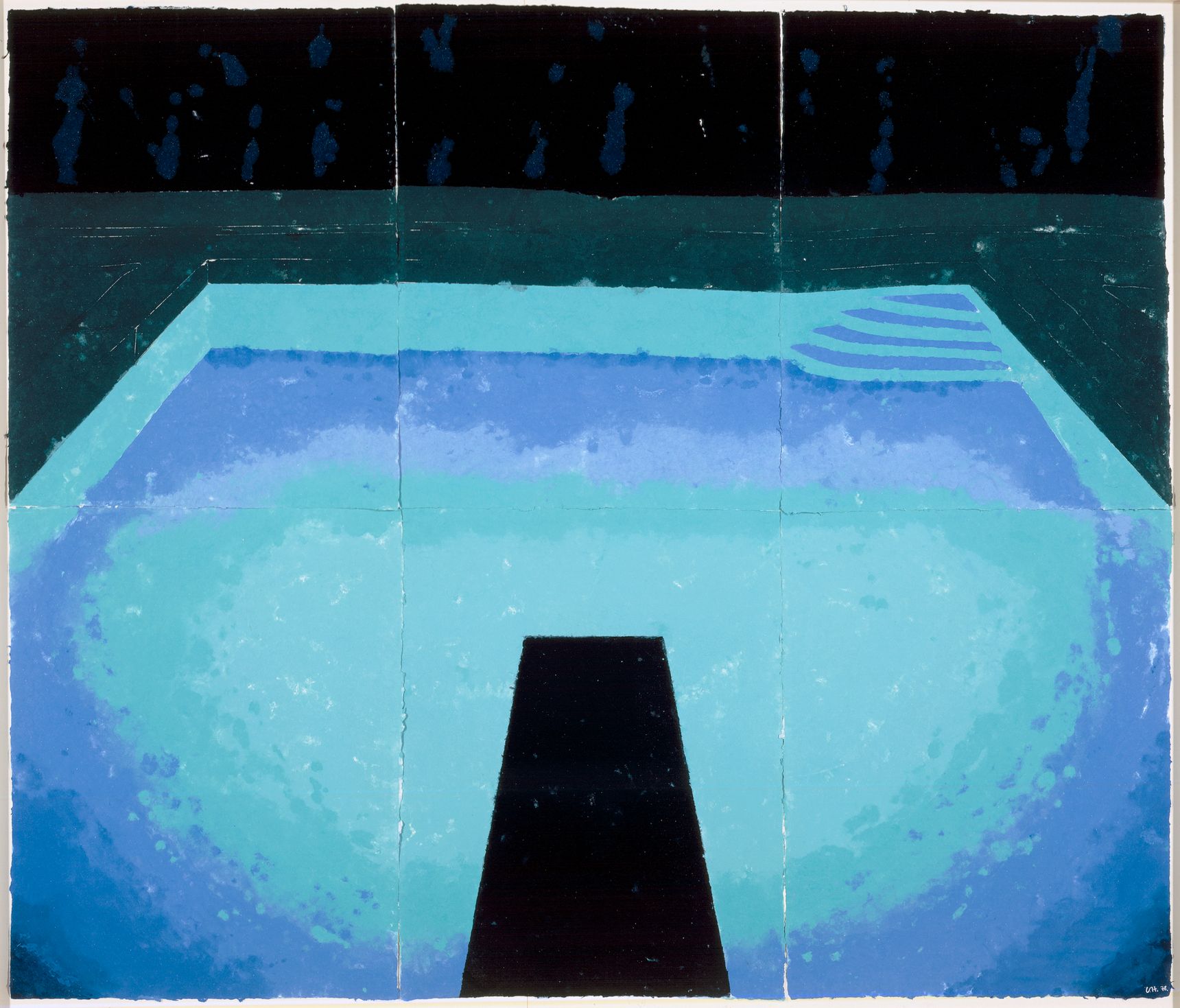 David Hockney, ‘Piscine a minuit, Paper Pool 19’ (1978).