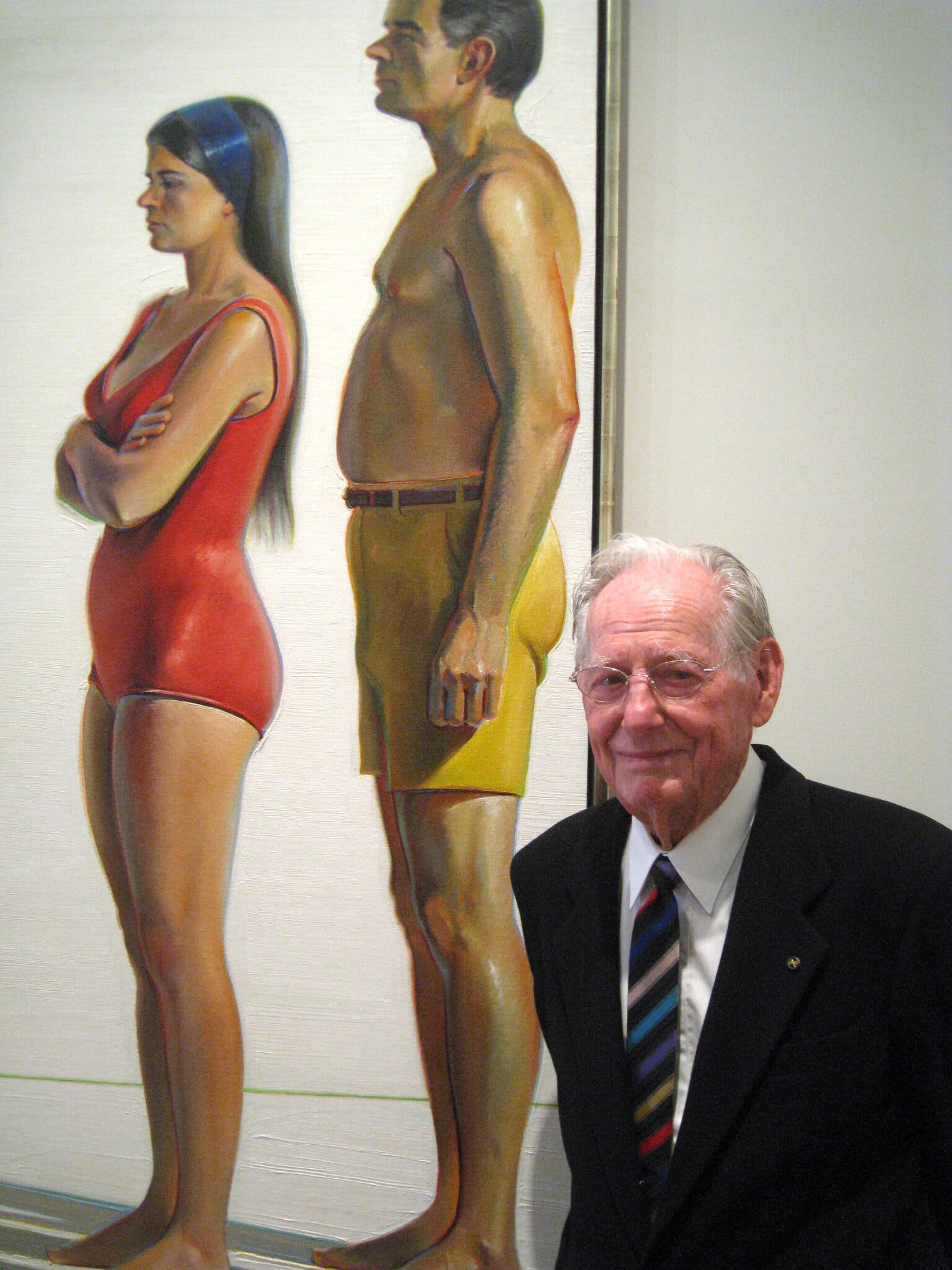Mr. Thiebaud, with his painting “Swimsuit Figures,” was honored in 2017 at an event held by the American Academy of Arts and Letters.