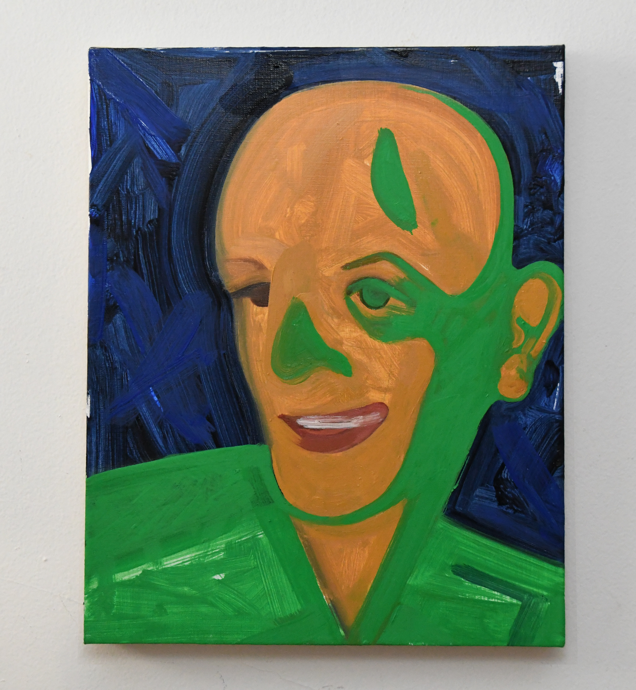 A portrait of Alex Katz by Emma McMillan commissioned by Cultured. McMillan has a side practice of portrait commissions.
