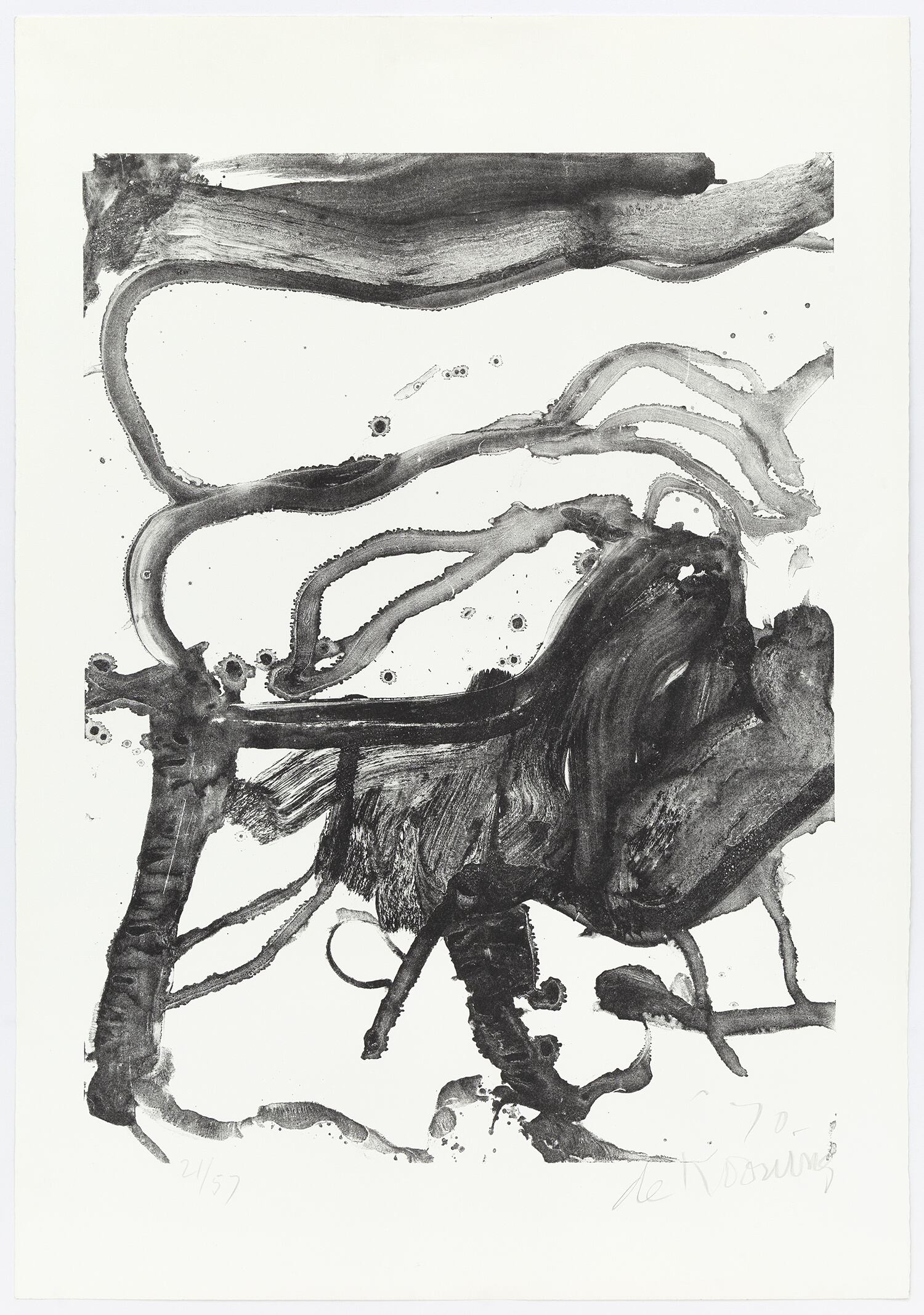 Willem de Kooning High School Desk, 1970 Lithograph 40 x 28 inches (101.6 x 71.1 cm) Edition of 57