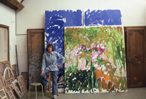 Joan Mitchell in her Vétheuil studio with parntings 1983. Photo by Robert Freson Joan Mitchell Foundation Archives ( Robert Freson/Robert Freson/Joan Mitchell Foundation Archives)