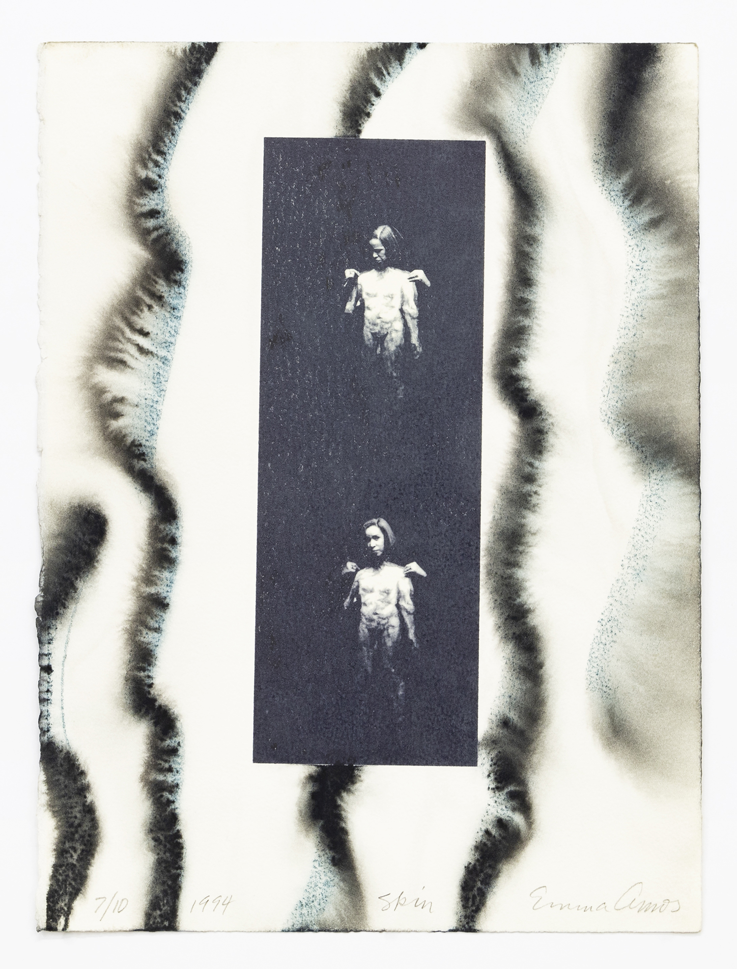EMMA AMOS (b. 1937, Atlanta, GA – d. 2020, Bedford, NH) Skin, 1994 Monotype with photo transfer 15 x 11 inches (38.1 x 27.9 cm) Edition of 10, all are unique variants