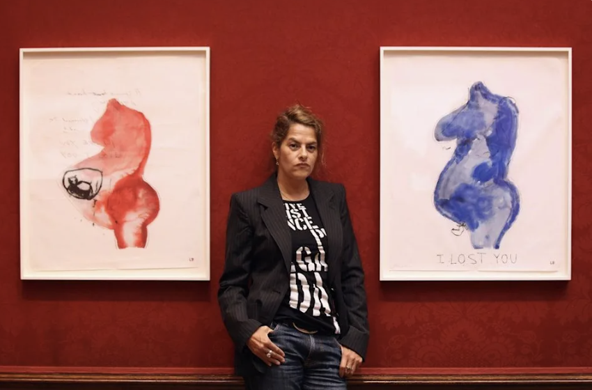 Tracey Emin at her collaboration show with Louise Bourgeois, Do Not Abandon Me (Getty Images)