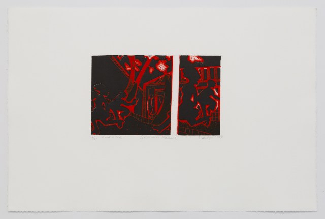 Camille Billops, Summer Palace, Etching and Aquatint, 15 x 22 1/4 inches (38.1 cm), Edition 1/20 second state