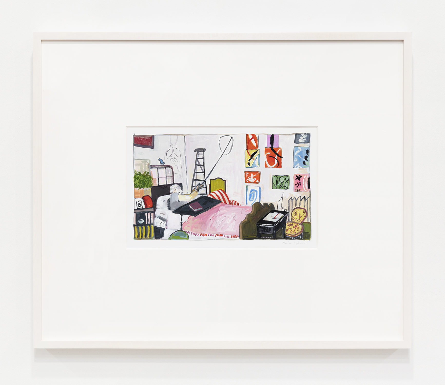 Maira Kalman Matisse Painting in Bed, 2020