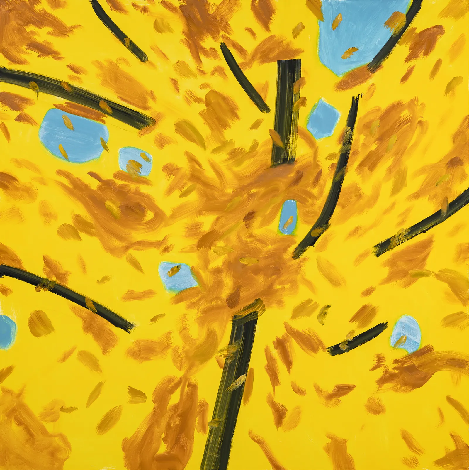 “Yellow Tree 1,” 2020.Art work © Alex Katz / ARS; Photograph courtesy the artist and Gladstone Gallery