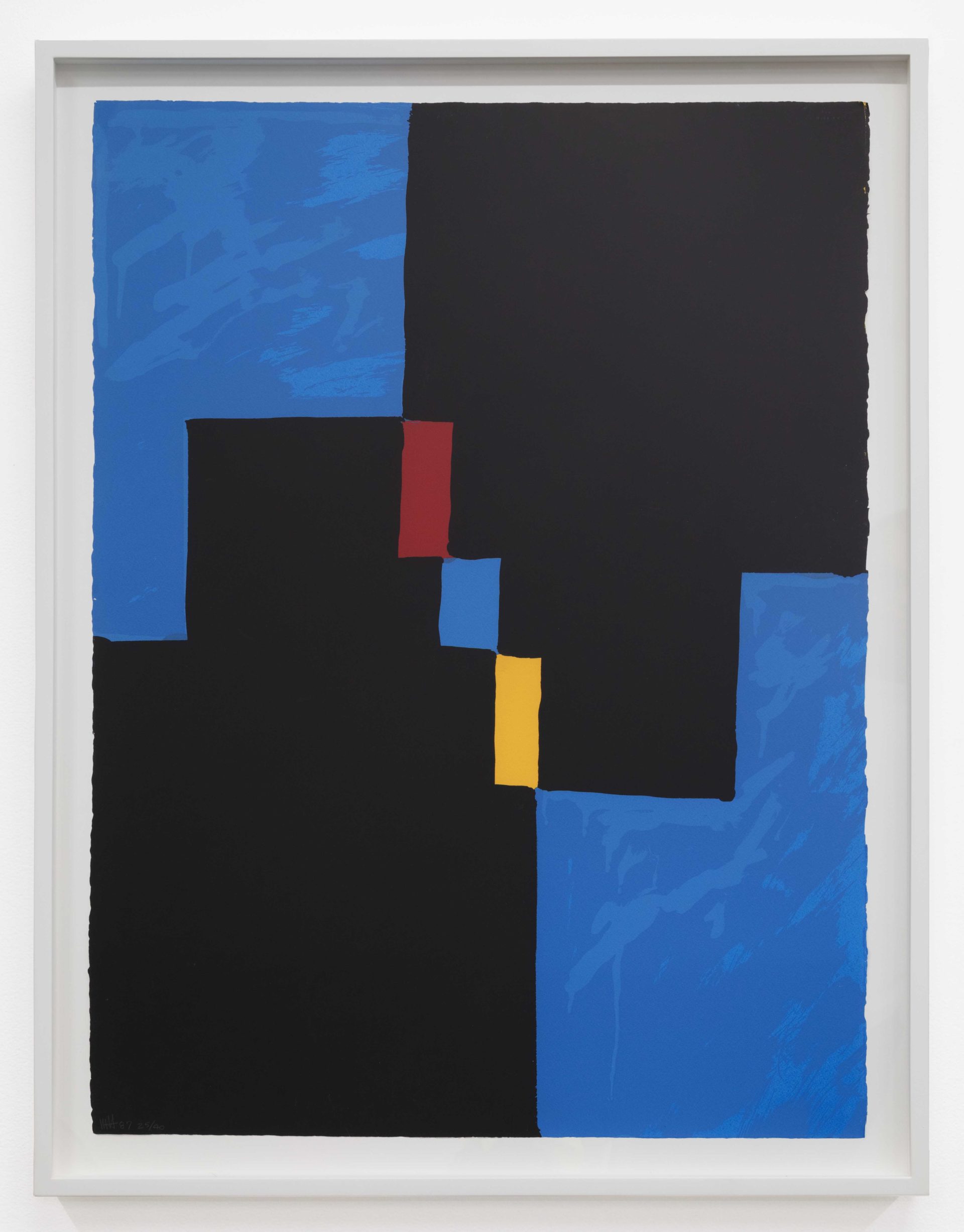 Mary Heilmann Saturday Night, 1987 Silkscreen 29 7/8 x 22 1/2 inches (75.9 x 57.2 cm) Framed Dimensions: 33 3/16 x 25 5/8 inches (84.3 x 65.1 cm) Edition 25 of 40, plus 7AP