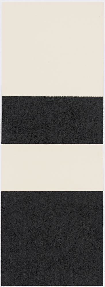 Richard Serra, Reversal II, 2015, Hand-applied Paintstik and silica on two sheets of handmade paper 42 x 15 inches (106.7 x 38.1 cm), Edition of 50