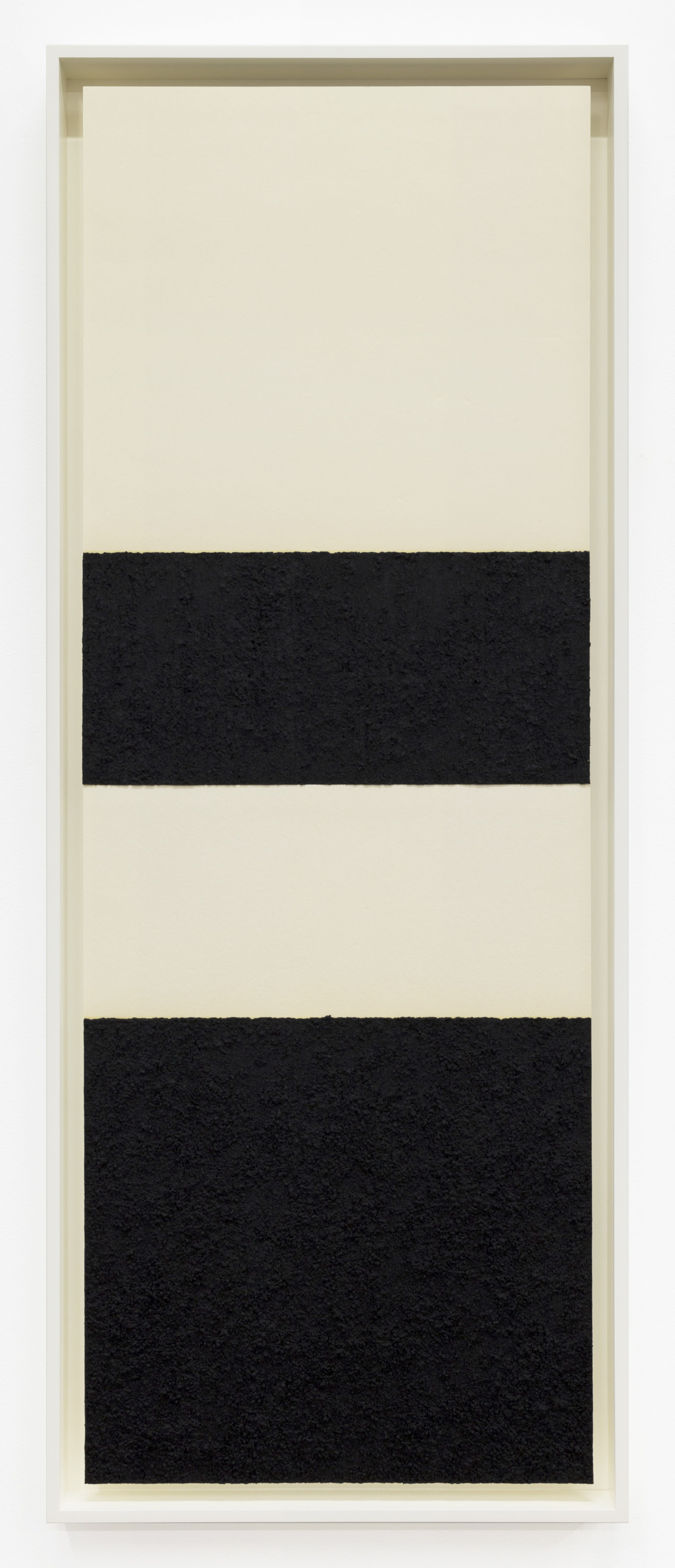 Richard Serra Reversal II, 2015 Hand-applied Paintstik and silica on two sheets of handmade paper 42 x 15 inches (106.7 x 38.1 cm) Edition 42 of 50