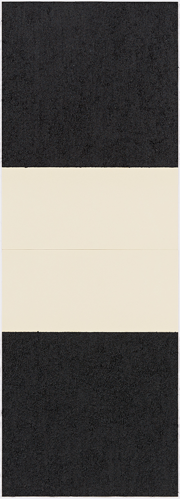Richard Serra Reversal VIII, 2015 Hand-applied Paintstik and silica on two sheets of handmade paper 42 x 15 inches (106.7 x 38.1 cm) Edition 42 of 50