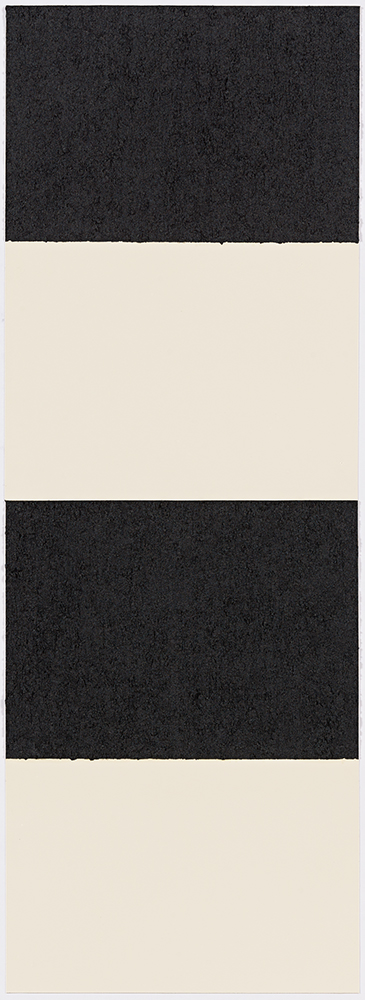Richard Serra Reversal X, 2015 Hand-applied Paintstik and silica on two sheets of handmade paper 42 x 15 inches (106.7 x 38.1 cm) Edition 42 of 50