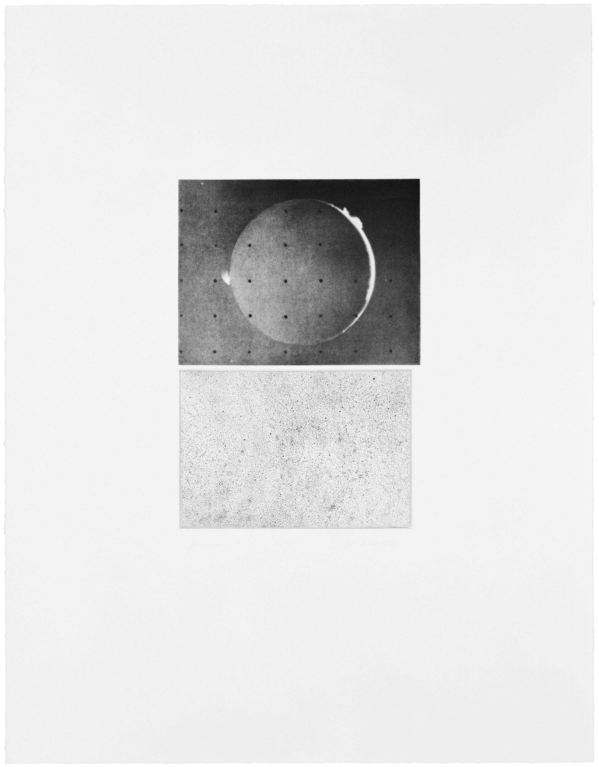 Vija Celmins, Jupiter Moon - Constellation, 1983 3-color mezzotint/etching, 23 ¾” x18 1/2