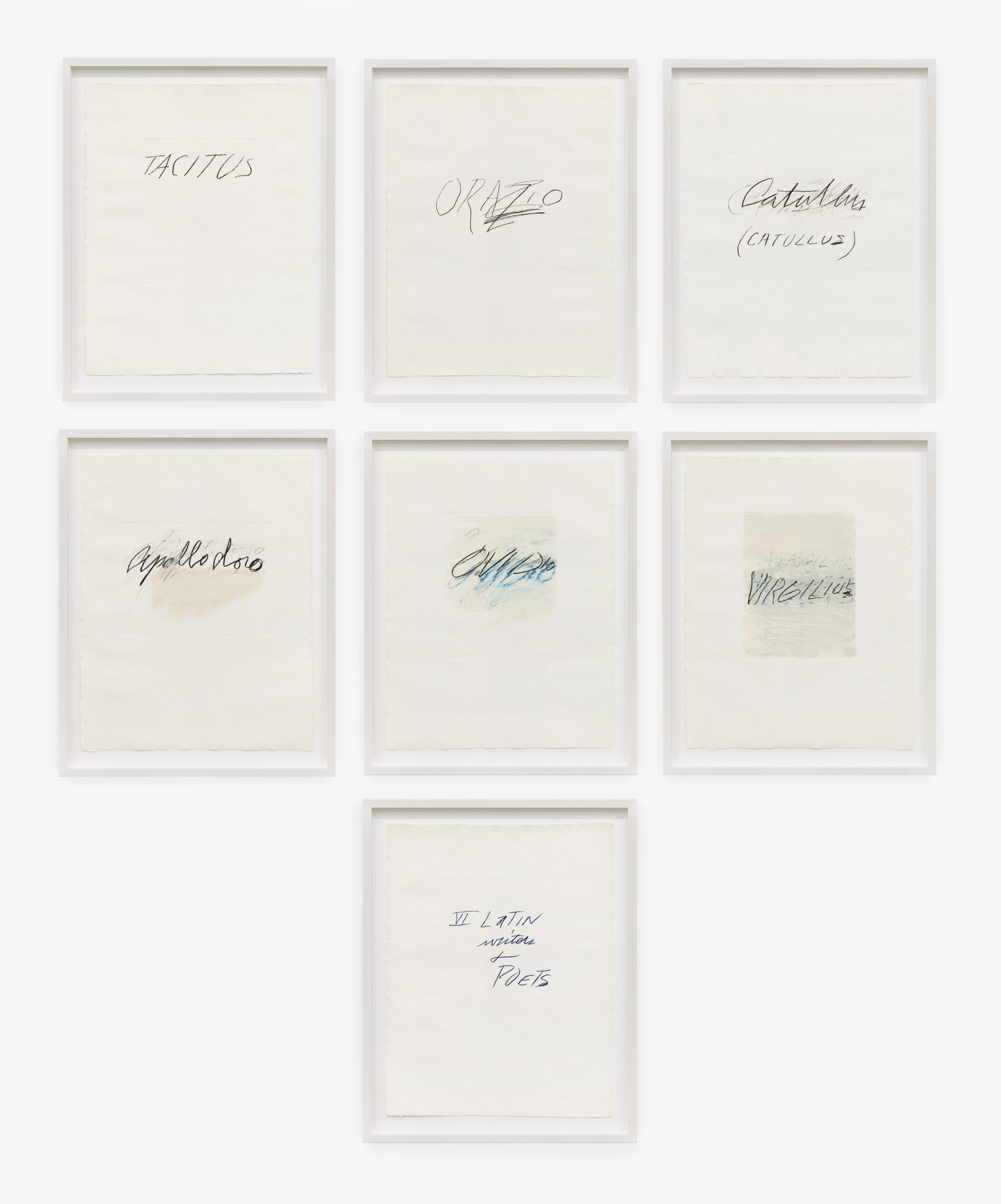 six latin poets grid framed
