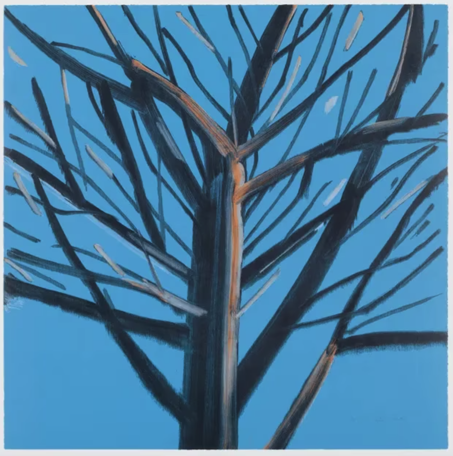 Artist Alex Katz did this woodcut and lithograph, called 