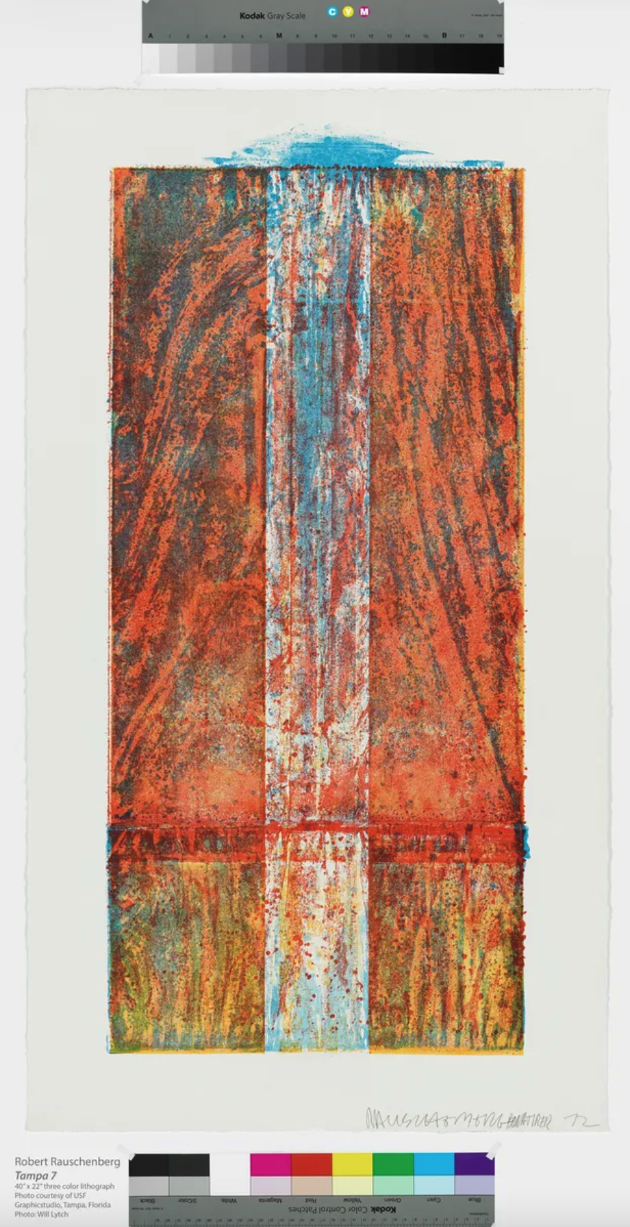 The late Robert Rauschenberg made this three-color lithograph, 