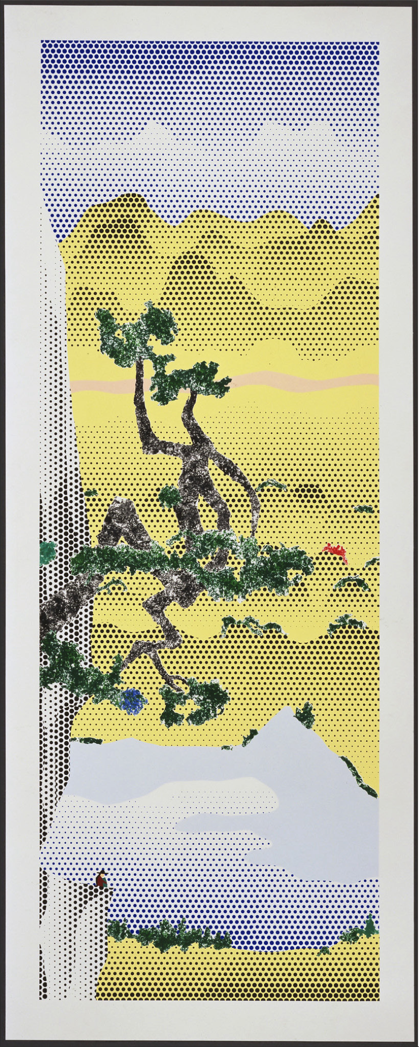 Roy Lichtenstein Landscape with Poet, 1966 Lithograph and screenprint Image Dimensions: 83 7/8 x 30 inches (213 x 76.2 cm) Paper Dimensions: 90 1/4 x 36 inches (229.2 x 91.4 cm) Edition of 60