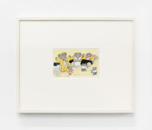 “At last it was time to leave and the family walked away from the castle ramparts…”, published in Babar’s Mystery