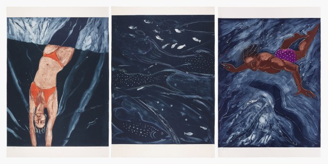 Water Series (Diver, Indigo Fish, Man)