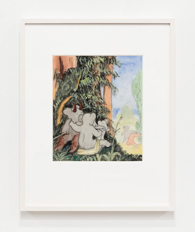 Unpublished study for Babar’s Museum of Art