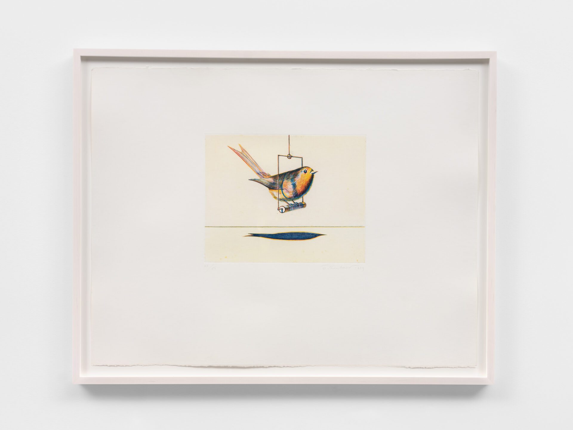 Wayne Thiebaud Bird, 1979 Etching and aquatint Paper Dimensions: 22 x 30 inches (55.9 x 76.2 cm) Framed Dimensions: 25 1/2 x 32 1/4 inches (64.8 x 81.9 cm) Edition of 50