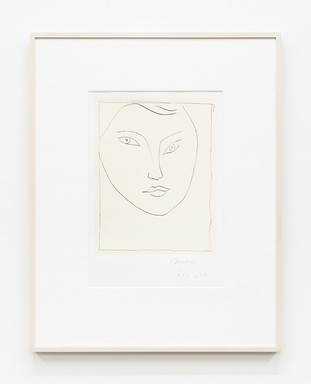 Henri Matisse Portrait de Claude D., 1946 Lithograph Image Dimensions: 14 7/8 x 11 5/8 inches (37.8 x 29.5 cm) Paper Dimensions: 26 x 19 3/4 inches (66 x 50.2 cm) Framed Dimensions: 32 1/4 x 26 inches (81.9 x 66 cm) 7, Edition of 100, plus 15 ep. d'a.