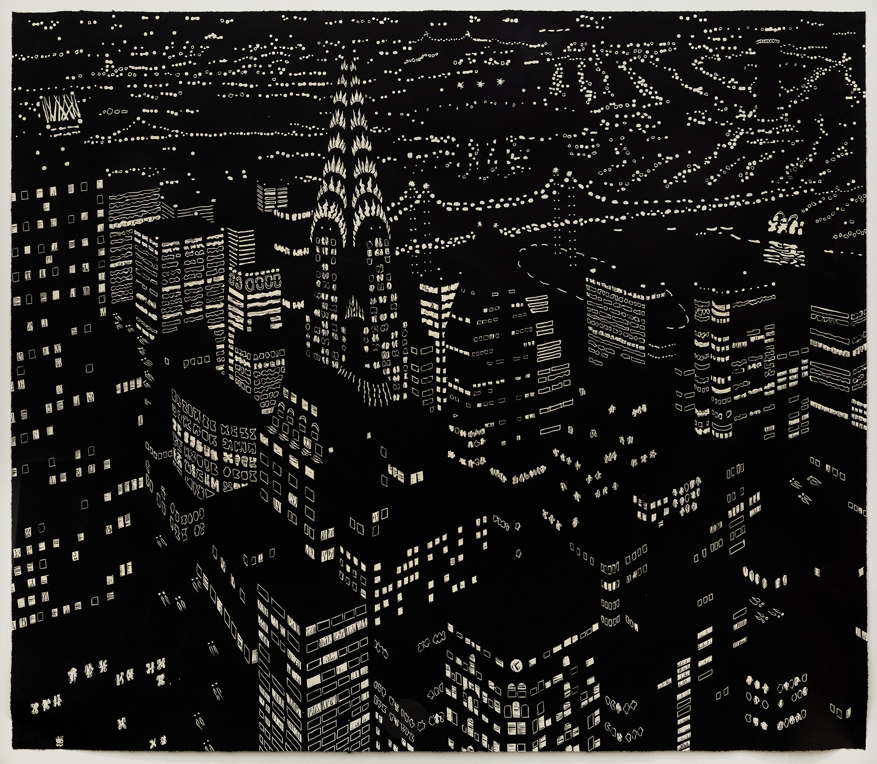 Yvonne Jacquette Midtown Composite, 1997 Woodcut 32 1/2 x 38 inches Edition 36 of 50
