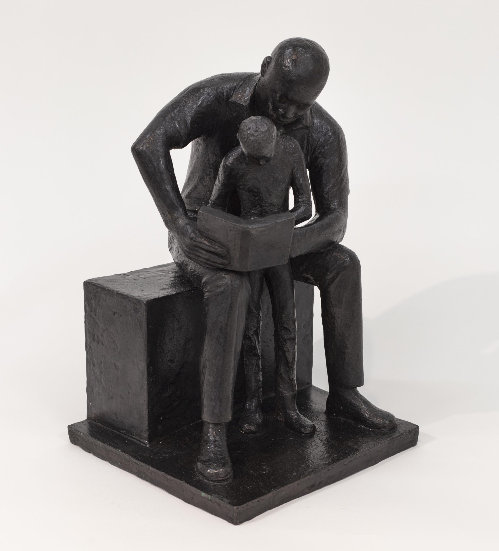 John Wilson Father and Child Reading, 1985 Bronze with brown patina 14 1/2 x 9 1/4 x 8 3/4 inches (36.8 x 23.5 x 22.2 cm) Edition of 10